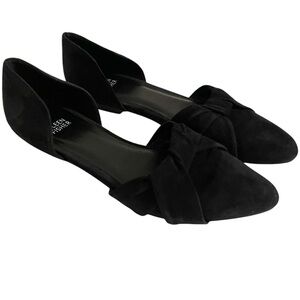 Eileen Fisher Black Suede "Fuller" d'Orsay Flat 8